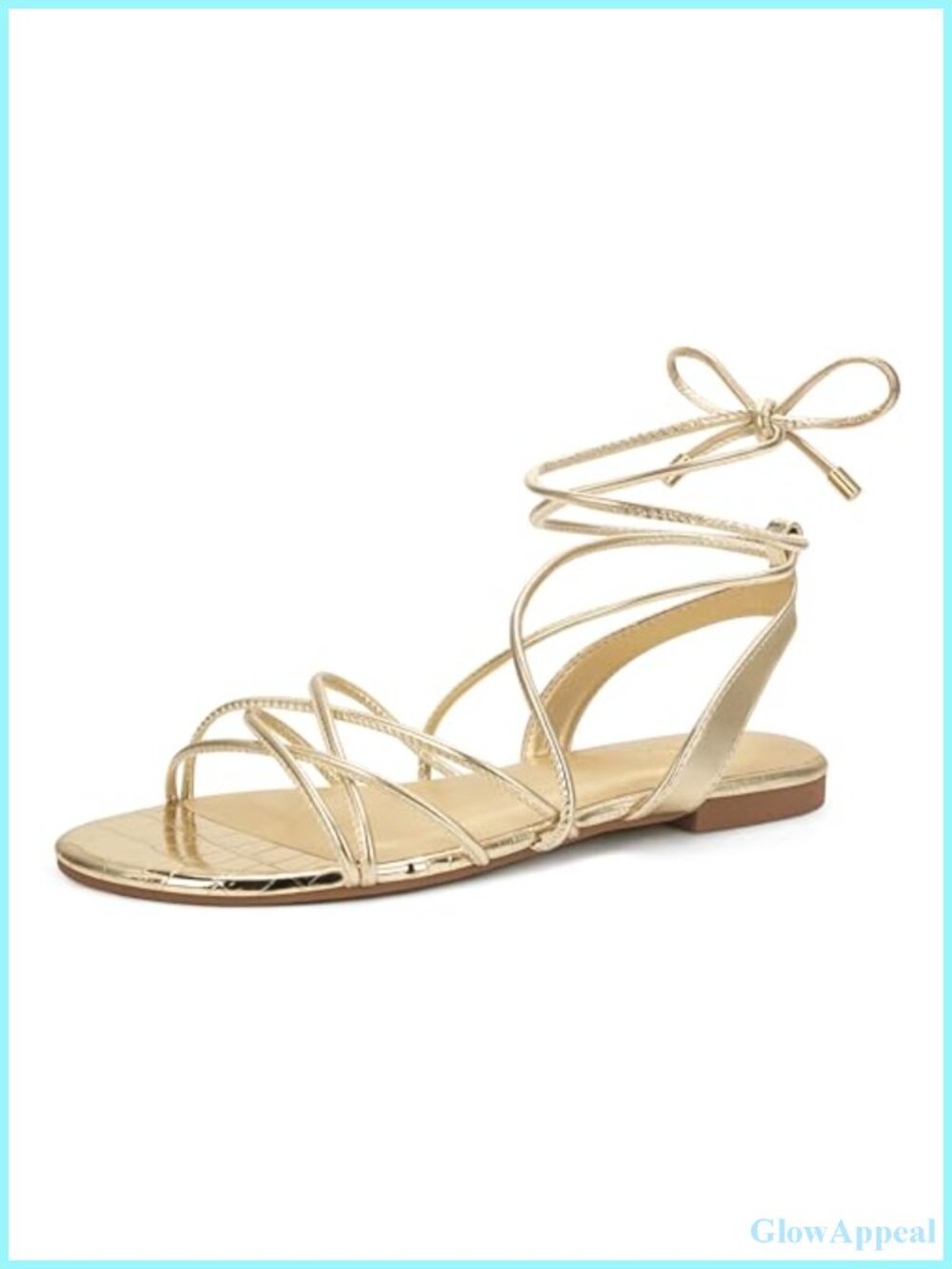 Women's Lace Up Gladiator Flat Sandals Open Toe Strappy Tie Up Summer Shoes